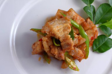 Gıda Tay kırmızı köri soslu baharatlı domuz eti