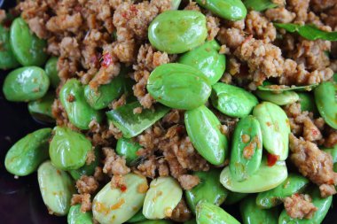 baharatlı kızarmış domuz koku fasulye gıda Tayland ile