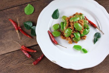 baharatlı kızarmış domuz koku fasulye gıda Tayland ile