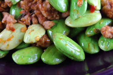 baharatlı kızarmış domuz koku fasulye gıda Tayland ile