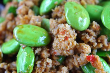 baharatlı kızarmış domuz koku fasulye gıda Tayland ile