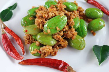 baharatlı kızarmış domuz koku fasulye gıda Tayland ile