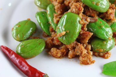 baharatlı kızarmış domuz koku fasulye gıda Tayland ile