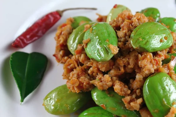 baharatlı kızarmış domuz koku fasulye gıda Tayland ile