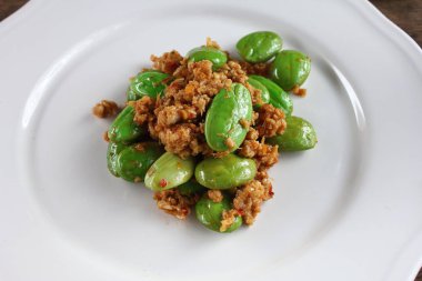 baharatlı kızarmış domuz koku fasulye gıda Tayland ile