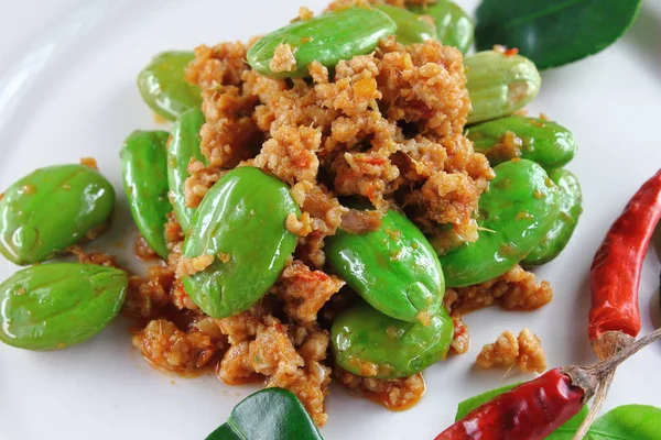 baharatlı kızarmış domuz koku fasulye gıda Tayland ile