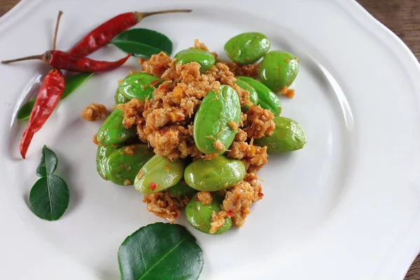 baharatlı kızarmış domuz koku fasulye gıda Tayland ile