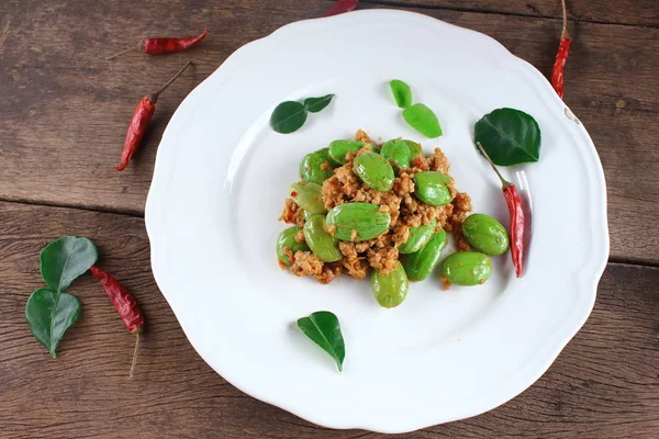 baharatlı kızarmış domuz koku fasulye gıda Tayland ile