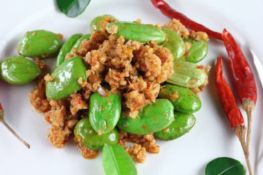 baharatlı kızarmış domuz koku fasulye gıda Tayland ile