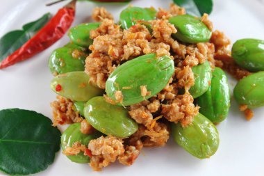 baharatlı kızarmış domuz koku fasulye gıda Tayland ile