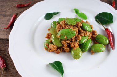 baharatlı kızarmış domuz koku fasulye gıda Tayland ile