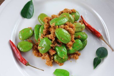 baharatlı kızarmış domuz koku fasulye gıda Tayland ile