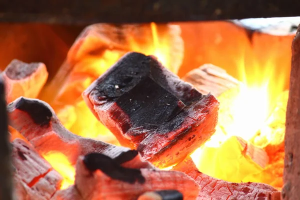 Warm Charcoal Made Food Background — Stock Photo, Image