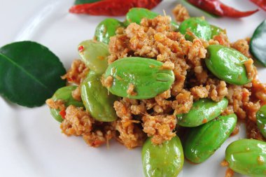 baharatlı kızarmış domuz koku fasulye gıda Tayland ile