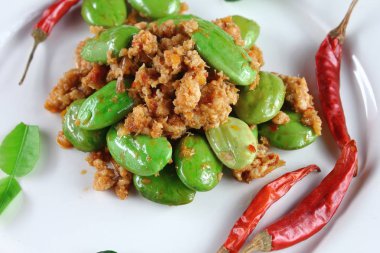 baharatlı kızarmış domuz koku fasulye gıda Tayland ile