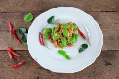 baharatlı kızarmış domuz koku fasulye gıda Tayland ile