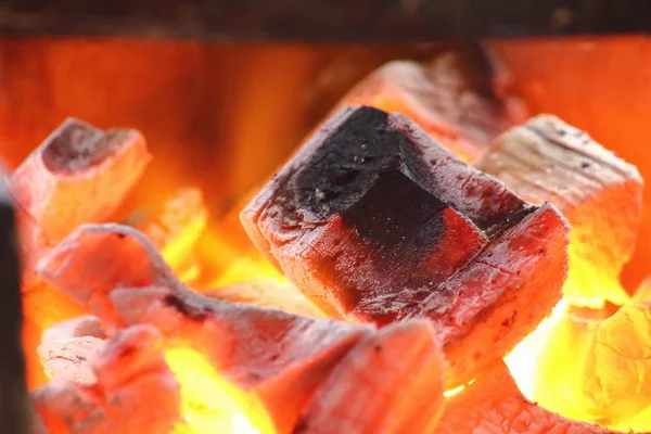 Warm Charcoal Made Food Background — Stock Photo, Image