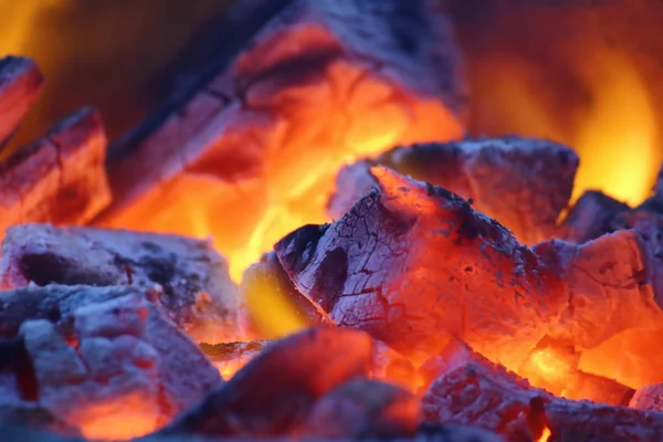 Warm Charcoal Made Food Background — Stock Photo, Image