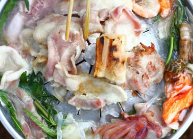 Sıcak Pan Tay Barbekü Grill domuz 