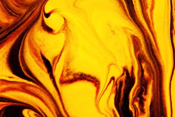 Bela Mistura Cor Água Preta Amarela Para Abstrato Textura Para — Fotografia de Stock