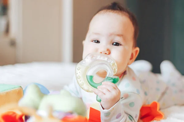 Baby Bitringen Kid Bite Tandsprickning Leksak Munnen Spädbarn Barn Växer — Stockfoto