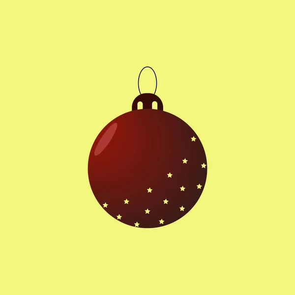 Červené Malované Vánoční Hračky Vánoční Stromeček Hračka — Stockový vektor