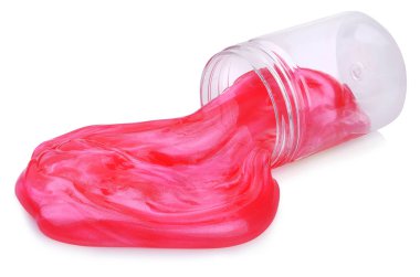 Slime antistress toy in plastic bottle temlate clipart