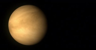 Venüs gezegeninin ekseninde dönen 3 boyutlu görüntülemesi.