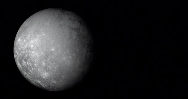 Rendu Planète Mercure Tournant Sur Son Axe — Video