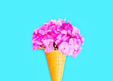 Dondurma külahı çiçekli 