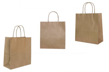 Paket paket beyaz arka planda izole edilmiş. Paketleme şablonu maketi.