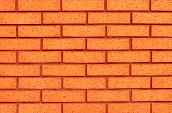 信頼できるレンガの壁 強いブリックワークだ 保護構造 オレンジ Brickwall Texture — ストック写真