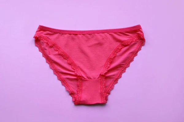 Conjunto Bragas Mujer Sobre Fondo Rosa Ropa Interior Rosa —  Fotos de Stock