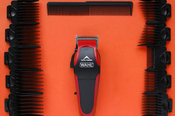 Kharkov Ukraine July 2020 Hairdressers Tool Hair Clipper Wahl Close — Stock Photo, Image