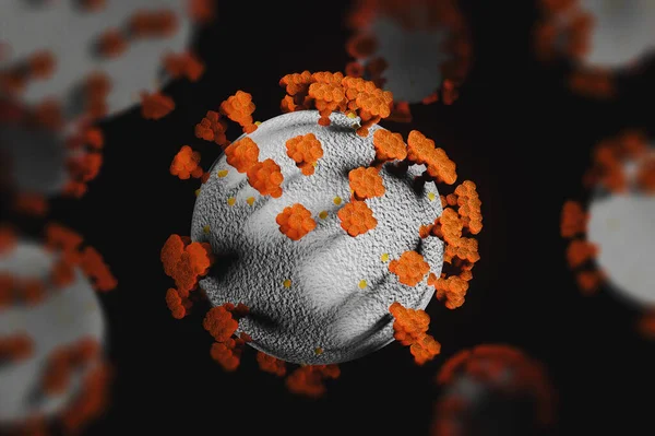 Αφηρημένη Απεικόνιση Του Coronavirus Εικόνα Αρχείου