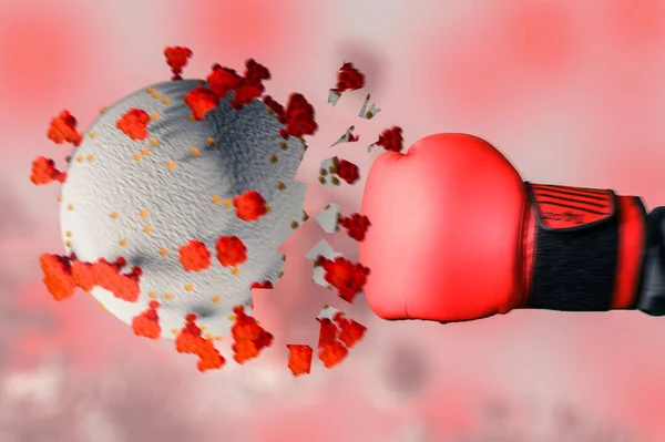 Koronavirüsle savaşan iş adamının çift pozlu görüntüsü. Coronavirus konsepti, covit-19, tıbbi ve sağlık hizmetleri.