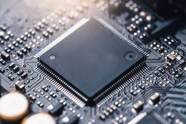 Imagen Primer Plano Del Chipset Cpu Concepto Computadora Electrónica Hardware —  Fotos de Stock