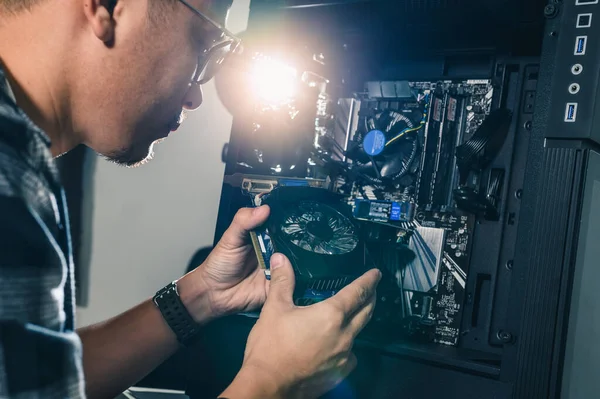 Technician Repairing Computer Concept Computer Hardware Repairing ...