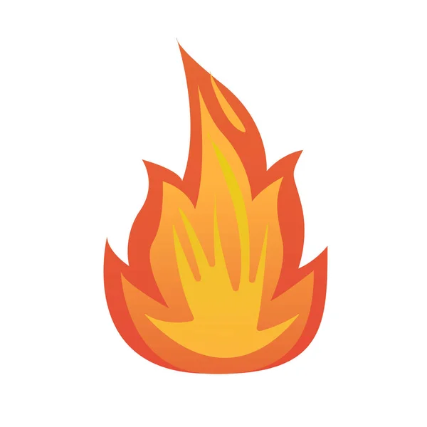 Ilustración de signo de llama de fuego vectorial aislado - icono de fuego . — Vector de stock