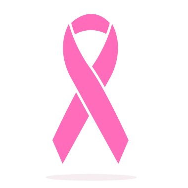 Ulusal Göğüs Kanseri Farkındalığı Ayı. Pembe kurdele izole edilmiş arkaplan vektörü.