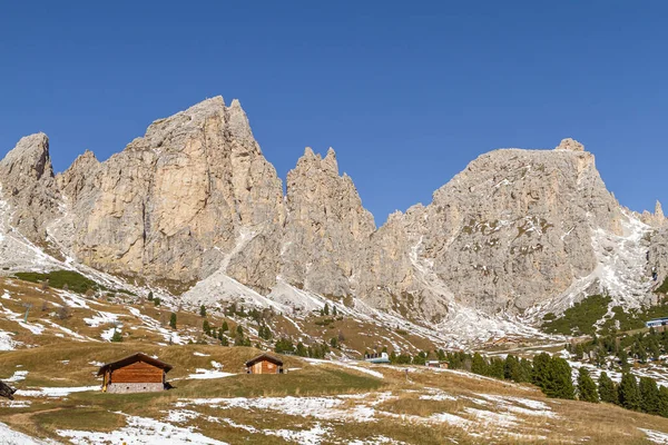 Selva Val Gardena Ottobre 2014 Dolomiti Sono Una Catena Montuosa — Foto Stock