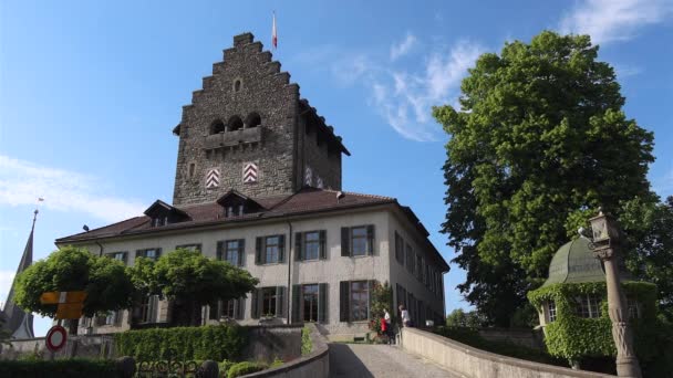 Uster Suíça Maio 2020 Castelo Medieval Uster Cujas Partes Mais — Vídeo de Stock