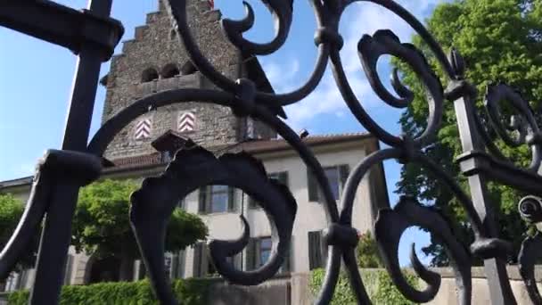 Uster Switzerland Maj 2020 Det Medeltida Slottet Uster Vars Äldsta — Stockvideo