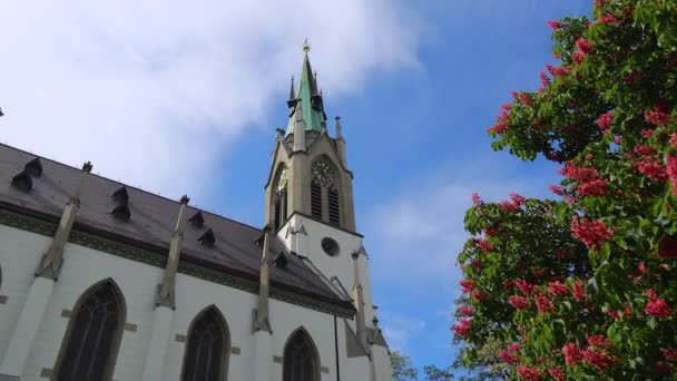 Winterthur Suíça Maio 2020 Igreja Católica São Pedro São Paulo — Vídeo de Stock