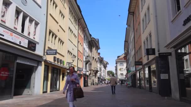 Winterthur Suisse Mai 2020 Une Image Vieille Ville Historique Winterthur — Video