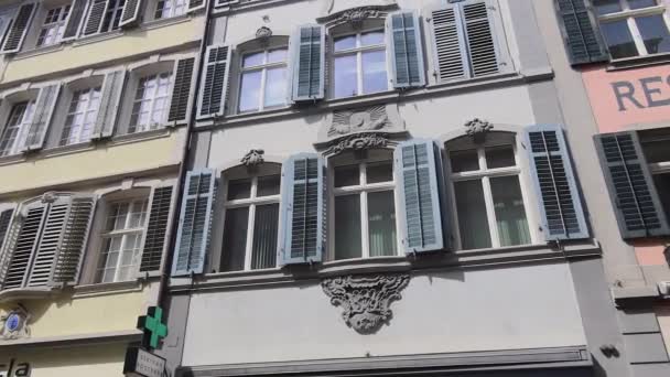 Winterthur Switzerland May 2020 Image Historic Old Town Winterthur Sixth — Stock Video