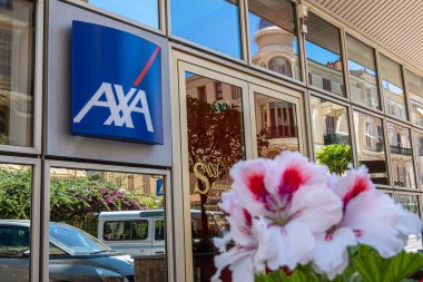 Monte Carlo, Monako - 4 Temmuz 2020: Monte Carlo AXA Sigorta Ajansı