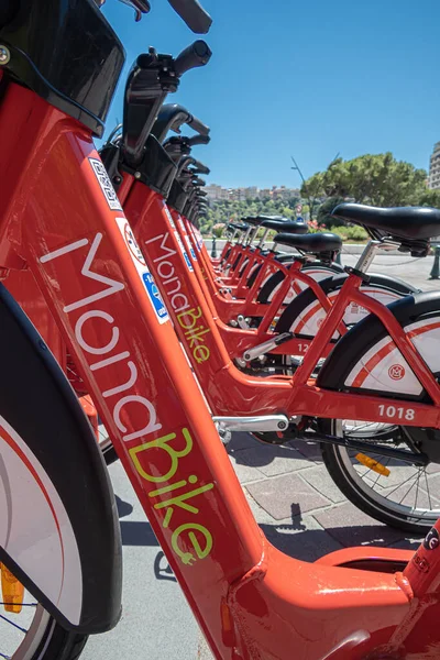 Monte Carlo Monaco Juli 2020 Fahrradverleih Monabike Fürstentum Monaco — Stockfoto