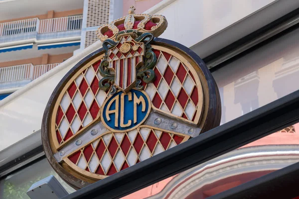 Monte Carlo Mônaco Julho 2020 Emblema Automóvel Clube Mônaco Organizador — Fotografia de Stock