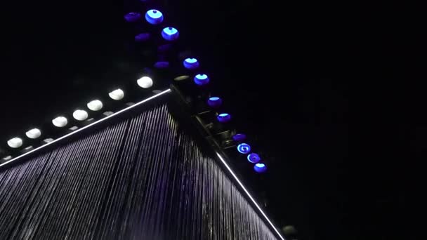 Curich Švýcarsko Listopadu 2019 Violet Fountain Design Underground Passage Railway — Stock video